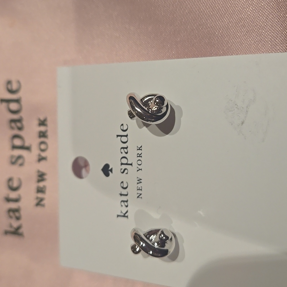 NWT Kate Spade Metallic Knot Stud Earrings